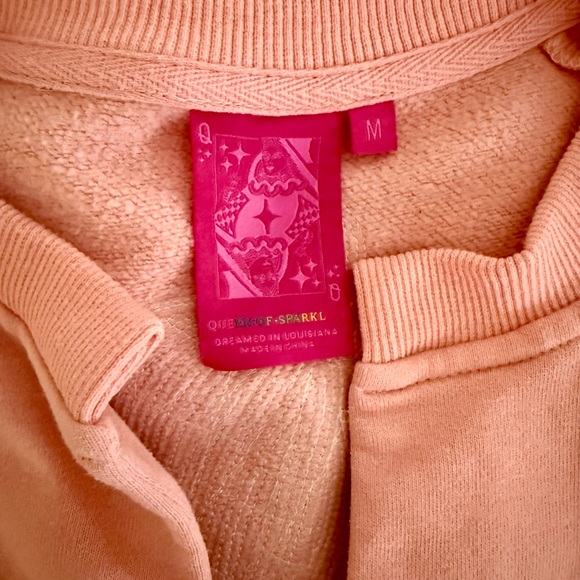 QUEEN OF SPARKLES Pink Sweatshirt with Sequin Pumpkins - Picture 2 of 3